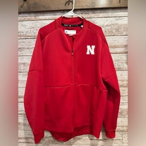 Nebraska Cornhuskers Men’s Adidas Zip up Crewneck - XL